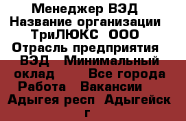 Менеджер ВЭД › Название организации ­ ТриЛЮКС, ООО › Отрасль предприятия ­ ВЭД › Минимальный оклад ­ 1 - Все города Работа » Вакансии   . Адыгея респ.,Адыгейск г.